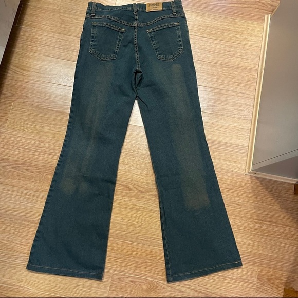 AMNS Jean's Original Amnesia Y2K Dirty Wash Mid Rise Flared Jean - Picture 8 of 16